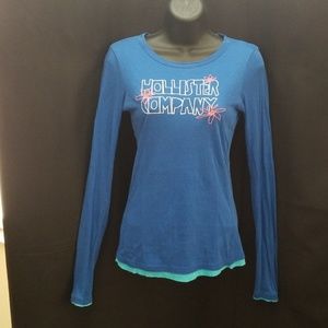 Blue Hollister Long Sleeve Shirt